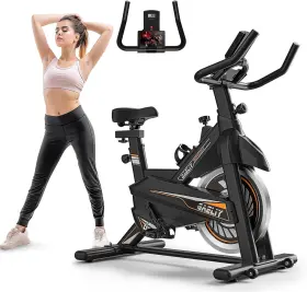001 445051229216 Exercise Bike Stationary Bikes For Home Gym Workout With Belt Drive Indoo