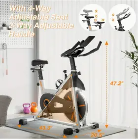 3g Cardio 704771078069 Indoor Cycling Bike Stationary Exercise Magnetic Cycle Workout #2