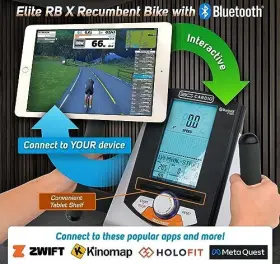 3g Cardio 862470000177 Elite Rb X Recumbent Exercise Bike - Freesync Ftms Bluetooth Smart App #3