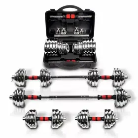 Action Sports 162163909467 Mlnshops Adjustable Dumbbell Set 66lbs With Carry Case
