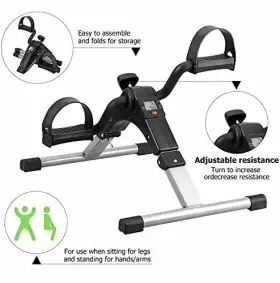 Agm 088176460686 Folding Pedal Exerciser Mini Exercise Bike Under Desk Foot Exercis #2