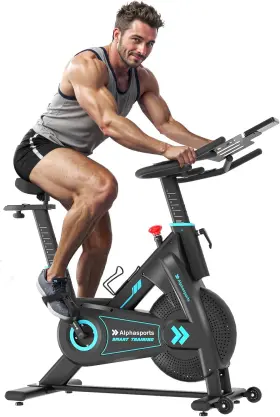 E02eb003-ac Alpha Camp Exercise Bike Magnetic Stationary With 100 Micro-adjustable Leve