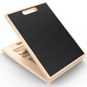 Anvictox 788567254080 Adjustable Wooden Slant Board For Calf Stretching 22 27 35 40 45 Portabl