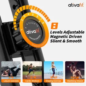 Ativafit 011587663160 Exercise Bike Foldable Fitness Indoor Stationary Magnetic 3 In 1 Upright #2
