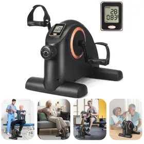 Biocor 744316539105 Magnetic Resistance Under Desk Pedal Exerciser With Lcd Monitor Portable M Inch