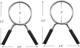Yjs00095 Brand Eastygold Barbell Clips Olympic Clamps Collars 2 Inches Weight Inch Pack #2