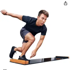 Brrrn 051497228064 Adjustable Slide Board - Low Impact Cardio For Home Gym