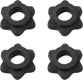 16196076136572 Calidaka 4pcs Spinlock Collars Dumbbell Hex Nut Rod 1 Inch