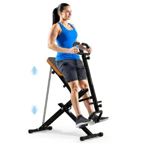 Sq-bl-n02 Canisflax Foldable Deep Squat Rowing Machine With Adjustable Resistance For Home Workouts