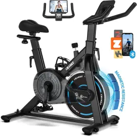 Chaoke 313104366362 Exercise Bike Quiet Adjustable Magnetic Stationary For Home Cardio With Ap