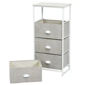 Chest Storage Tower Table Display 092720707984 Side With 4 Drawers-gray - Color Gray