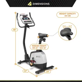 Circuit Fitness 096362996594 Magnetic Upright Exercise Bike With 15 Workou #2