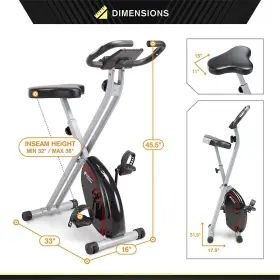 Amz-150bk Circuit Fitness Folding Upright Exercise Bike With Adjustable #2