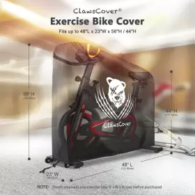 Clawscover 313032437424 Exercise Bike Cover Waterproof Outdoor Upright Indoor Cycling Statio #2