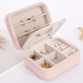 Color Gray - Cool Jewels Palm Sized Compact Jewelry Box 723466542920 A