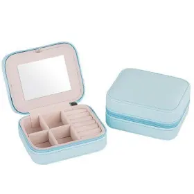 Color Sky Blue - Cool Jewels Palm Sized Compact Jewelry Box 723466564243 A