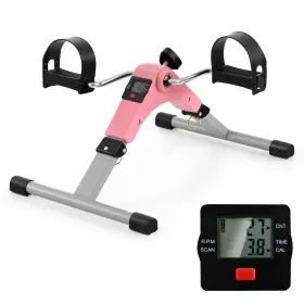 Hcst01426 Costway Under Desk Portable Pedaler Machine With Lcd Display For Legs And Arms Workout