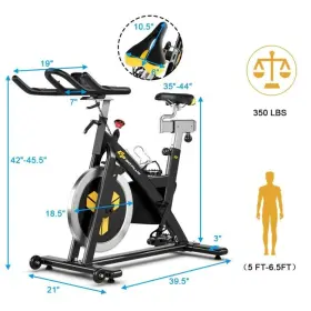 Sp37239 Costway Magnetic Resistance Exercise Bike Fitness Adjustable Indoor Bicycle With Lcd Screen #3