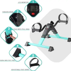 Cozylifeunion 731717258131 Pedal Exerciser - Portable Desk Cycle Hand Arm And Leg Exercise Peddling Mac #2