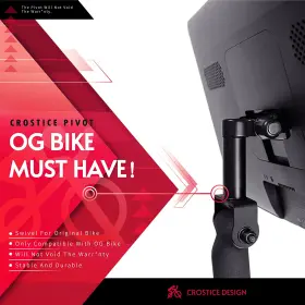 Crostice 313024598584 Peloton Bike Swivel Arm 360 Movement Black/red Easy Installation For Exercises #3
