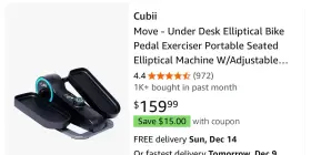 F5a1 Cubii Under Desk Elliptical Bike Pedal