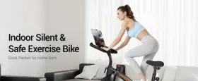 Cursor Fitness 850081109150 Recumbent Exercise Bike Quiet Stationary - Black/orange