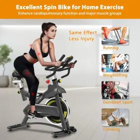 Cyclace 710638630271 Exercise Bike Stationary 330lbs Capacity - Black/stainless Steel #2