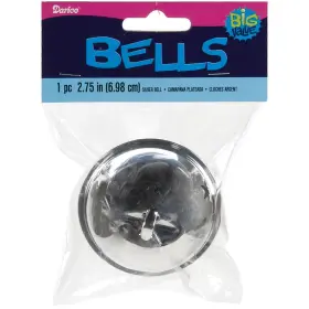 Darice 082676100222 Jingle Bell Silver With Star Cutouts 2.75 Inches