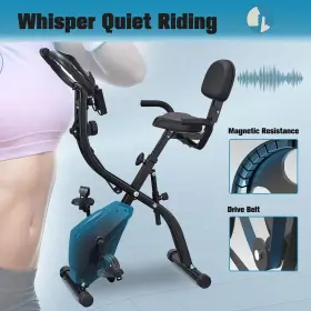 Dispank 770264198095 Folding Exercise Bike X-bike Indoor Portable Bikes Sturdy Foldable #3