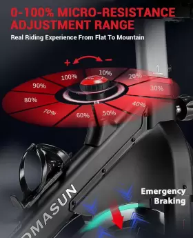 Dmasun 445044694656 Indoor Cycling Bike With Magnetic Resistance Comfortable Seat Digital Displa #3