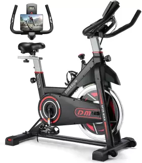 Dmasun 445044694656 Indoor Cycling Bike With Magnetic Resistance Comfortable Seat Digital Displa
