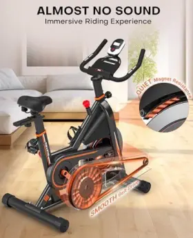 Dmasun 737970276936 Exercise Bike Silent Magnetic Resistance Stationary For Home With 330 L #3