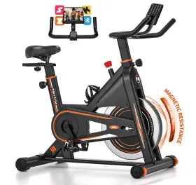 Dmasun 737970277223 Exercise Bike Silent Magnetic Resistance 350lb Capacity Stationary For