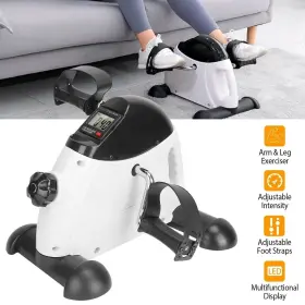 Dsermall 758100195996 Stationary Under Desk Bike Pedal Exerciser Arm Leg With Lcd Screen #2