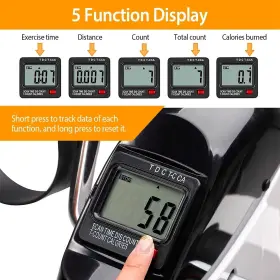 Dsermall 758100195996 Stationary Under Desk Bike Pedal Exerciser Arm Leg With Lcd Screen #3