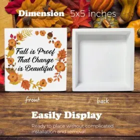 Fall-03 Dumyum 1223 Fall Home Decor Leaves Wooden Sign Rustic Farmhouse Decorations #3