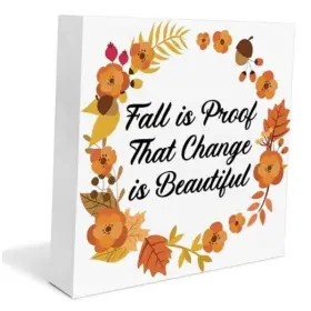 Fall-03 Dumyum 1223 Fall Home Decor Leaves Wooden Sign Rustic Farmhouse Decorations