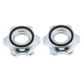 Bhnutsl-2 E-outstanding Barbells Hex Nut 2pcs 1nch/25mm Spin Lock Collar Screws Silver