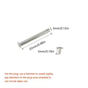 Echelon 711181495447 8 Pack Folding Hand Fan Axle Rivet Nail And Nut Repair Kit 30mm/1.18inch Handhel #2