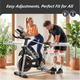Edx Jsc9 Indoor Cycling Exercise Bike With Lcd Monitor And Bluetooth Compatibility