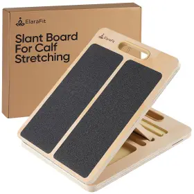 Elarafit-02504 Elarafit Adjustable Slant Board For Calf Stretching Wooden Portable Stretche