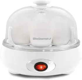 Egc007cw Elite Gourmet Easy Electric 7 Egg Capacity Cooker Poacher Omelet Maker Scrambled Soft Hard