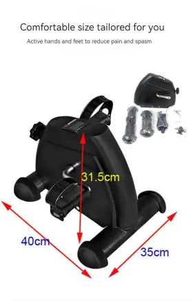 Energymax 744675650701 Portable Exercise Pedal Bike For Legs And Arms Mini Peddler With Lc #3
