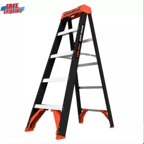 117041111100099 Exerpeutic Little Giant 5 Ft. Safe Frame Step Ladder #2