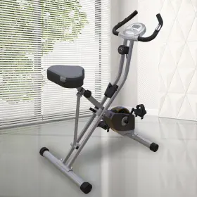 Exerpeutic 711181643909 Upright Folding Bike With Airsoft Seat 300lb Capacity Magnetic Resistance