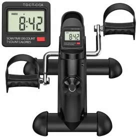 Feierdun 740207701798 Mini Exercise Bike Under Desk Pedal Exerciser Portable Foot Cycle Arm And