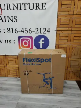 Flexispot 500574039779 Deskcise Pro V9 Two-in-one Exercise Desk Bike-white
