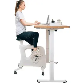 Flexispot 856111007663 Exercise Bike Stationary For Home Desk W Desktop V9u - White #2