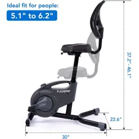 Fc212b Flexispot Desk Bike Exercise Office Chair W Backrest Black Read