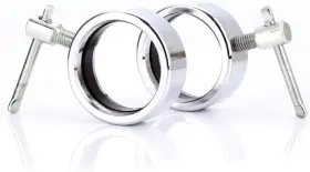 Fox Claw 880528441383 Olympic Barbell Collar For 2 Inch Bar Clamp Clips Pair Silver